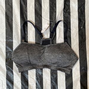 Gratlin Sz S Charcoal Heather Sports Nursing Bra NWT